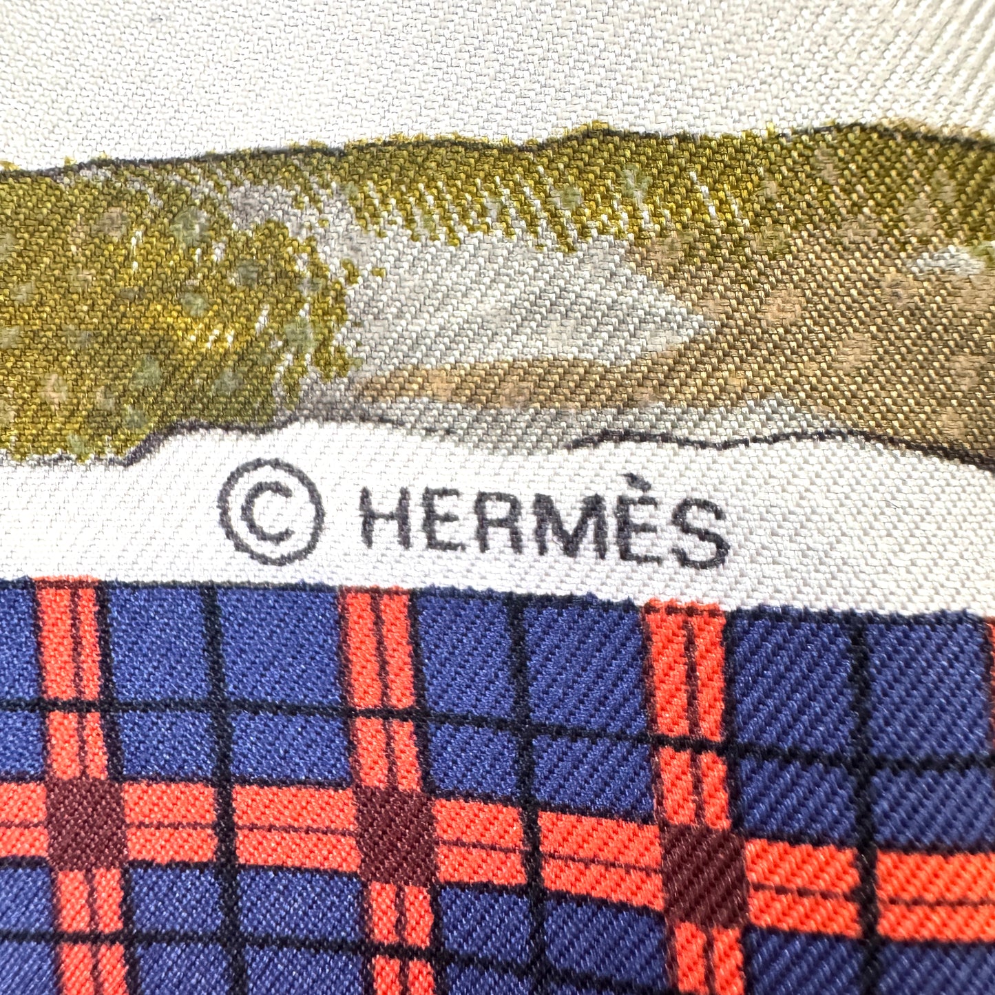 Hermès 90 Scarf "Winter Postal Carriage" [Pre-Owned]