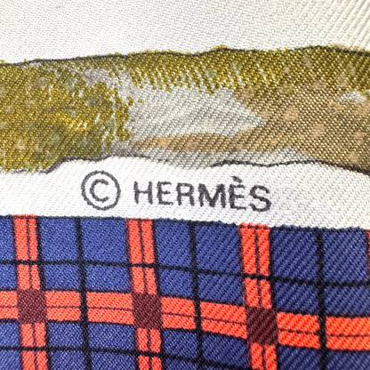 Hermès 90 Scarf "Winter Postal Carriage" [Pre-Owned]