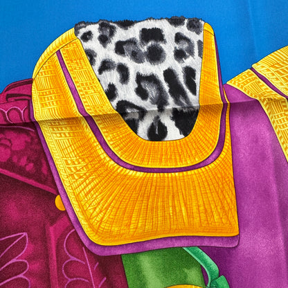 Hermès 90 真丝围巾“Selles à Housse”[二手]