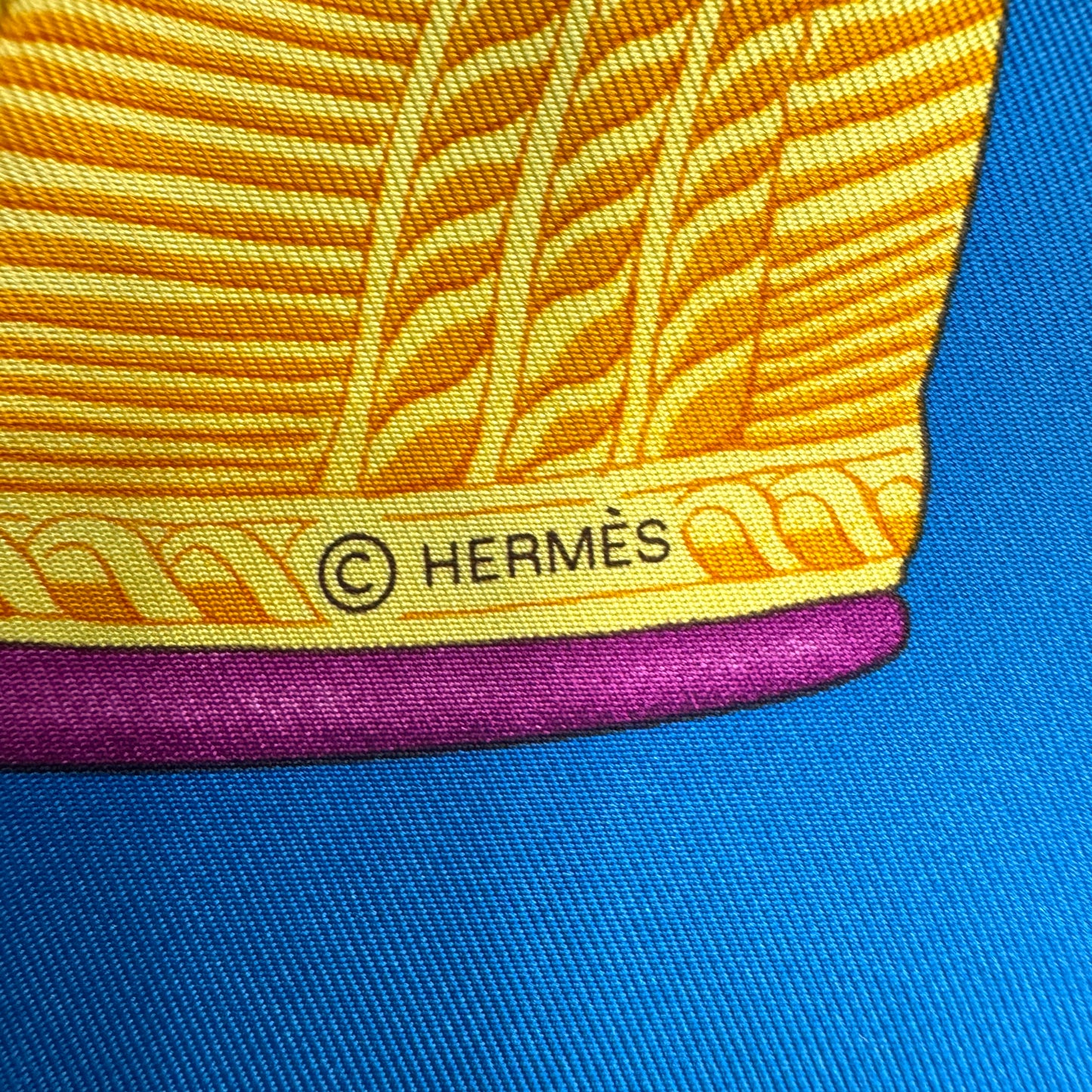 Hermès 90 真丝围巾“Selles à Housse”[二手]