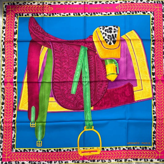 Hermès 90 Silk Scarf "Selles à Housse" [Pre-Owned]
