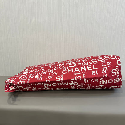 Chanel Red Canvas Shoulder Bag [Pre-Owned]