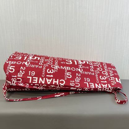 Chanel Red Canvas Shoulder Bag [Pre-Owned]
