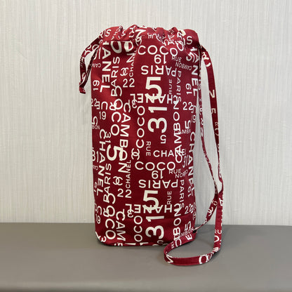 Chanel Red Canvas Shoulder Bag [Pre-Owned]