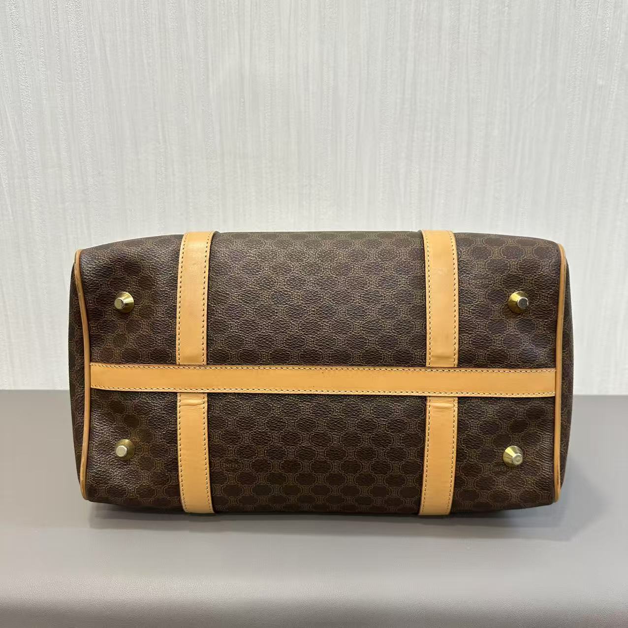 CELINE Macadam Monogram Boston Handbag [Pre-Owned]