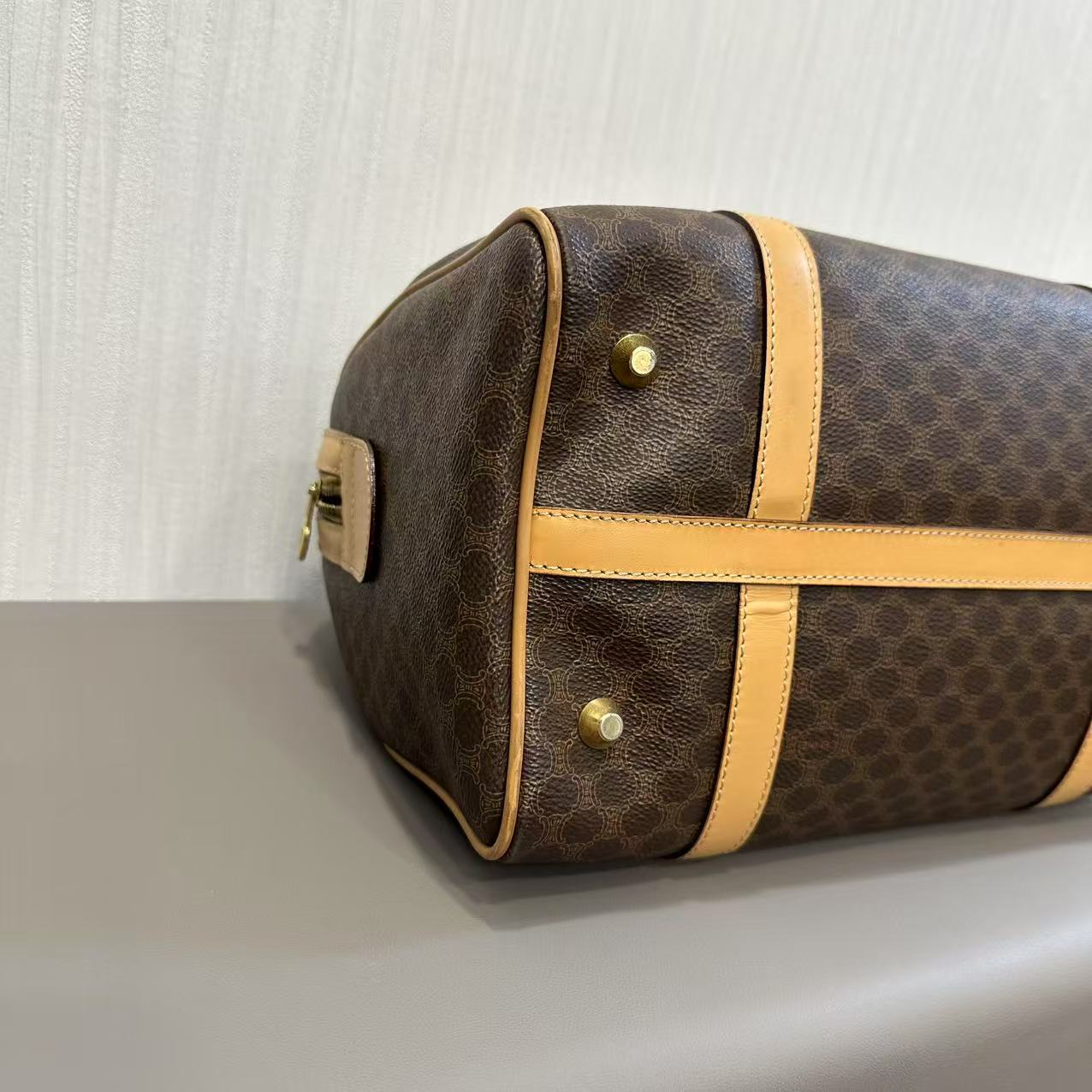 CELINE Macadam Monogram Boston Handbag [Pre-Owned]