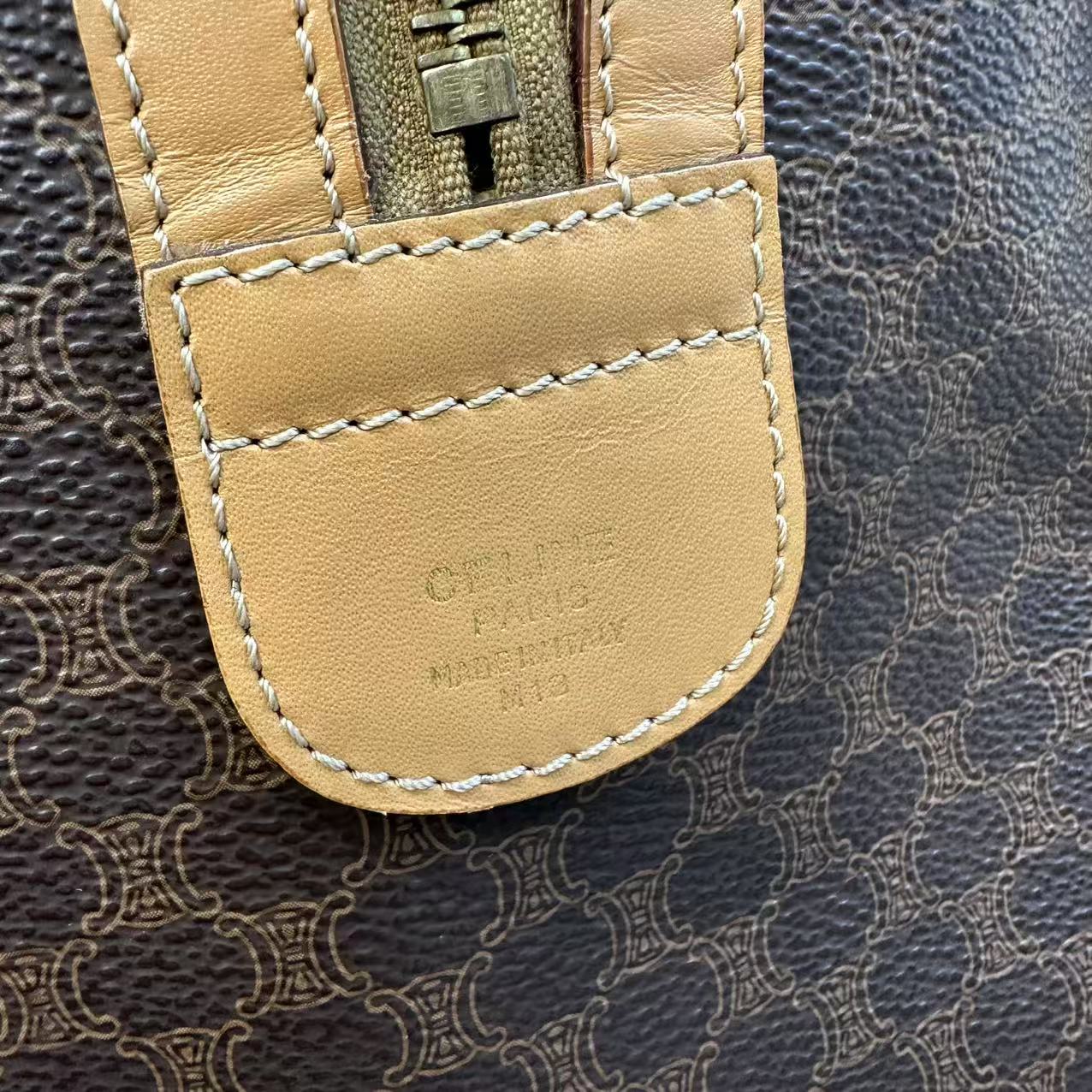 CELINE Macadam Monogram Boston Handbag [Pre-Owned]