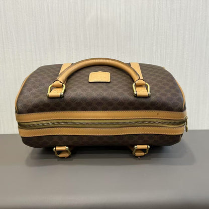 CELINE Macadam Monogram Boston Handbag [Pre-Owned]