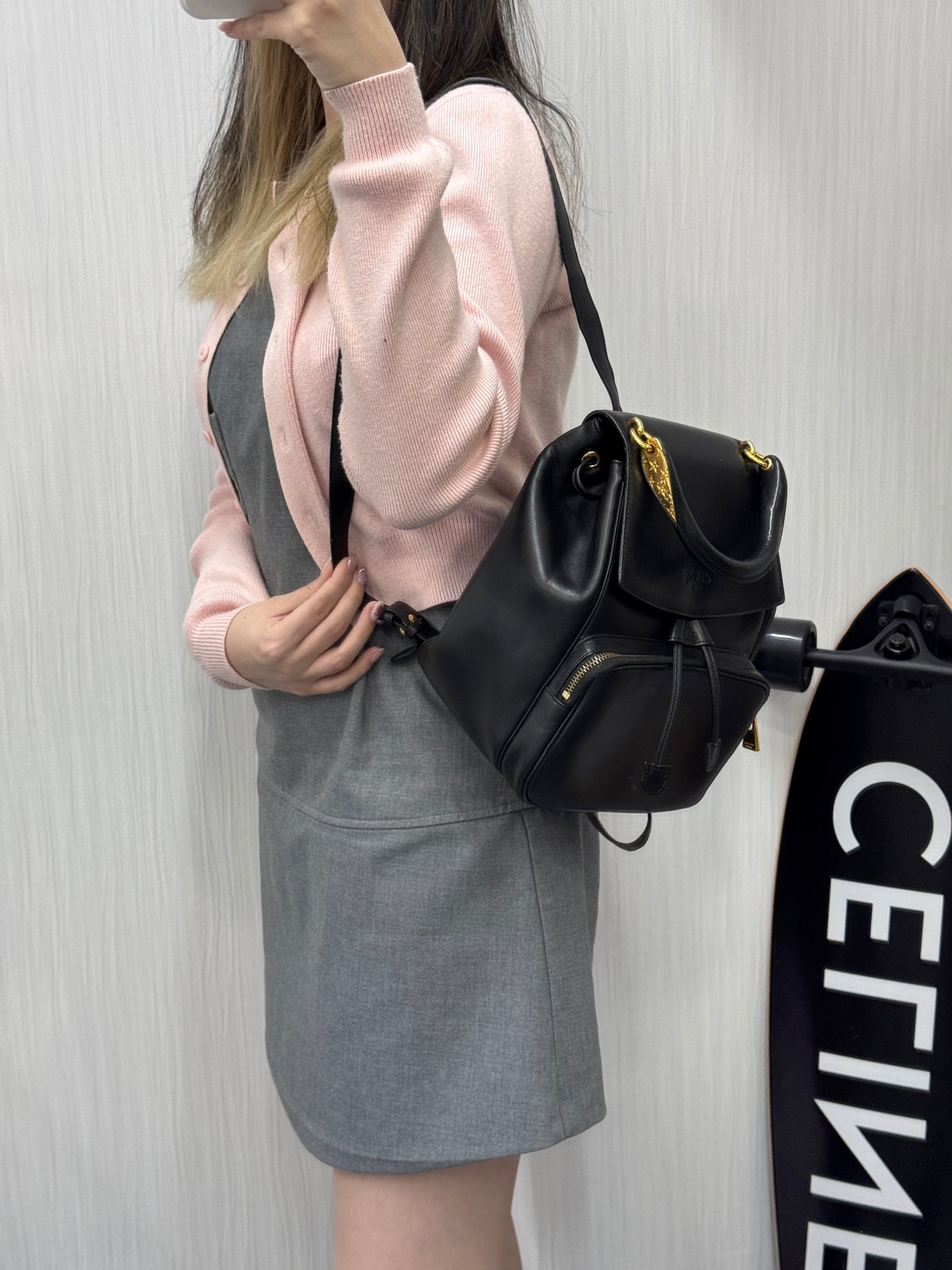 Celine Leather Backpack [Pre-Owned]