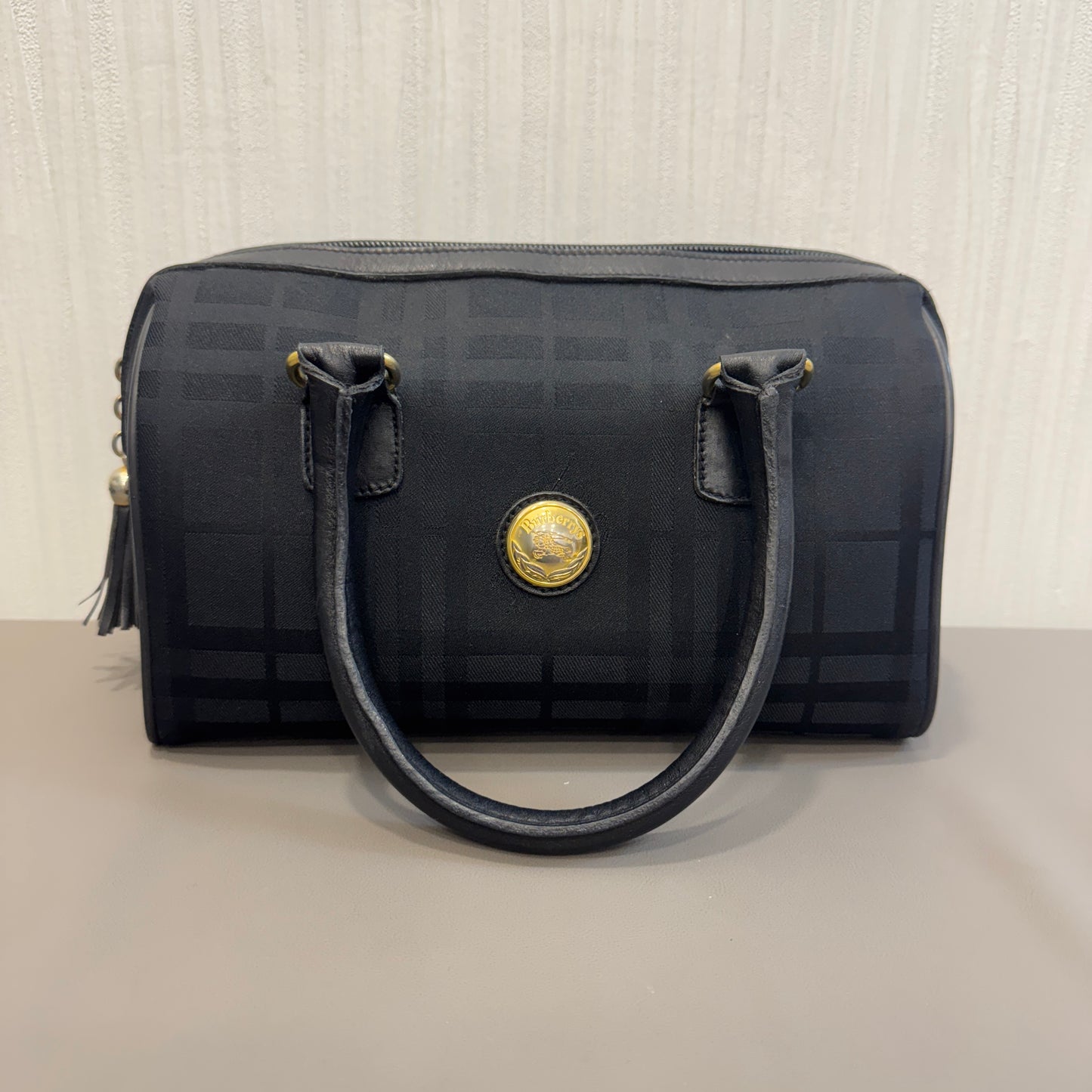 BURBERRY Horseferry Monogram Boston Bag [Pre-Owned]