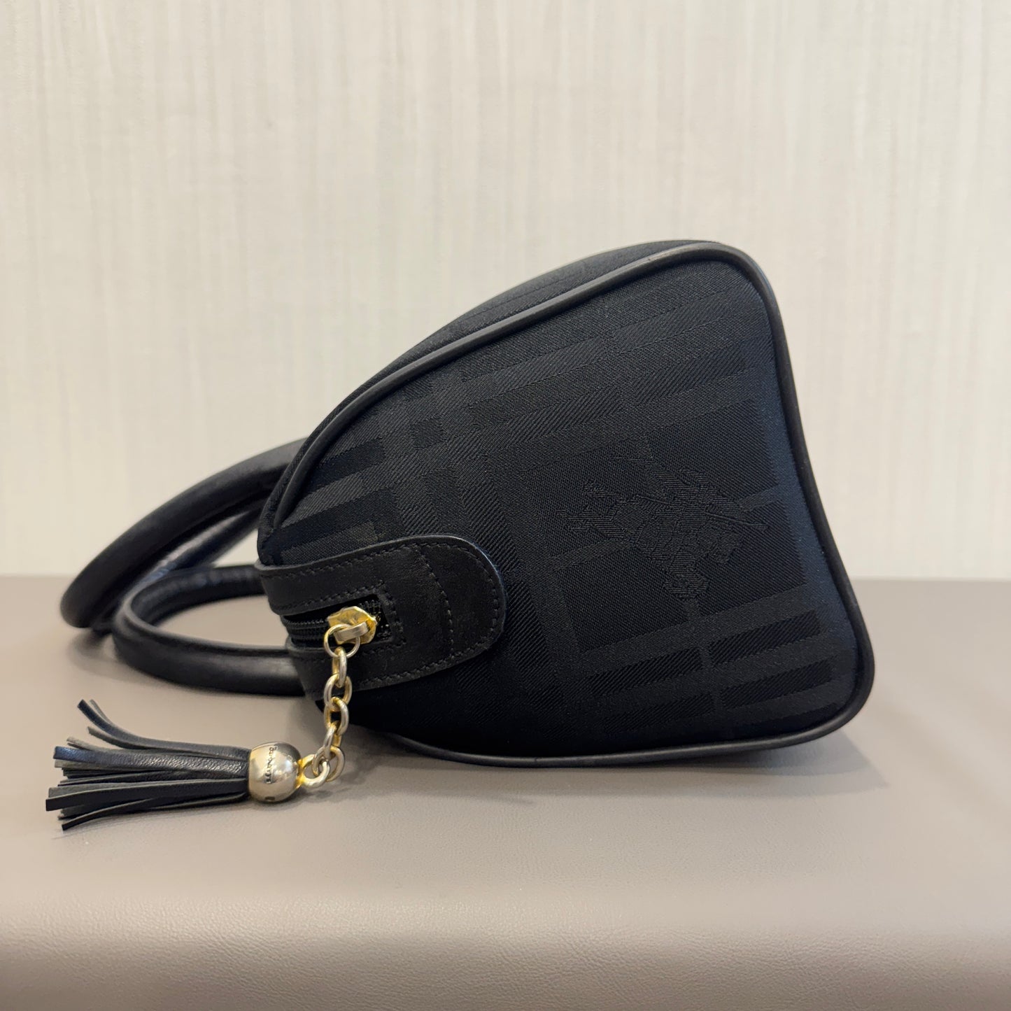BURBERRY Horseferry Monogram Boston Bag [Pre-Owned]