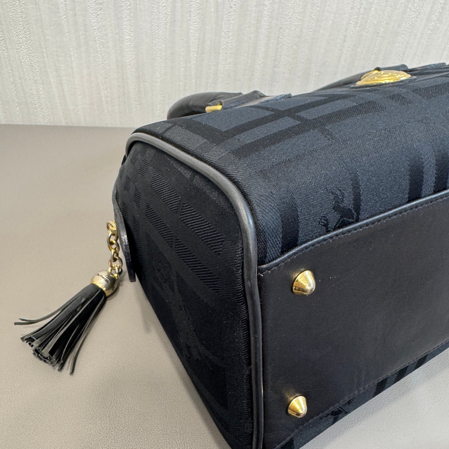 BURBERRY Horseferry Monogram Boston Bag [Pre-Owned]