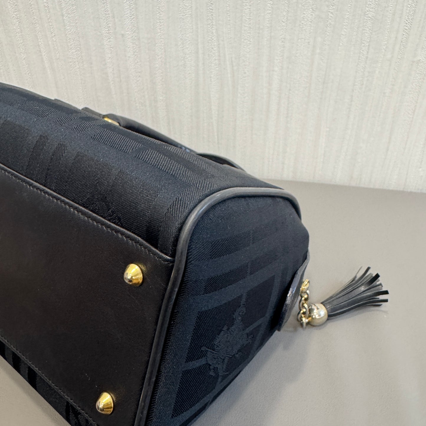 BURBERRY Horseferry Monogram Boston Bag [Pre-Owned]