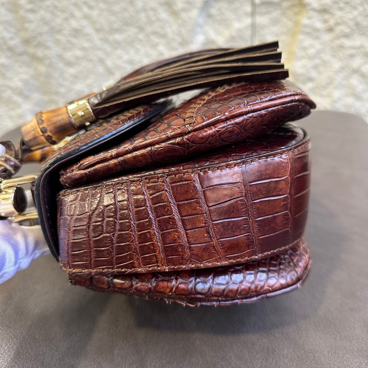 グッチ バンブー トップハンドルバッグ【中古】