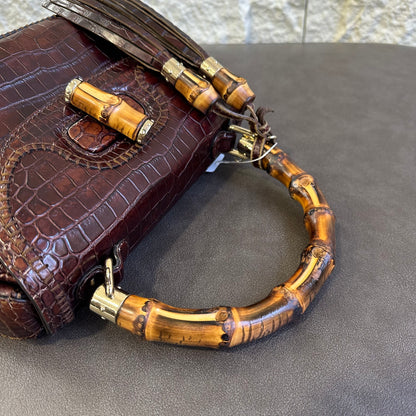 グッチ バンブー トップハンドルバッグ【中古】