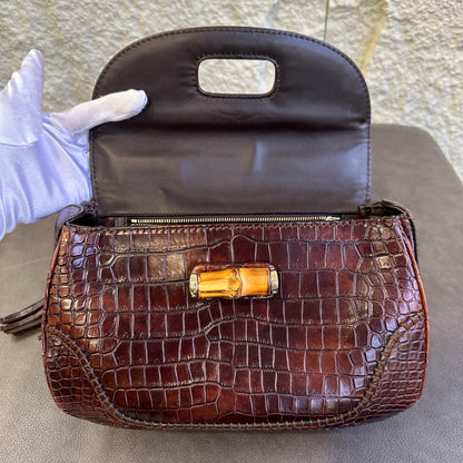 グッチ バンブー トップハンドルバッグ【中古】