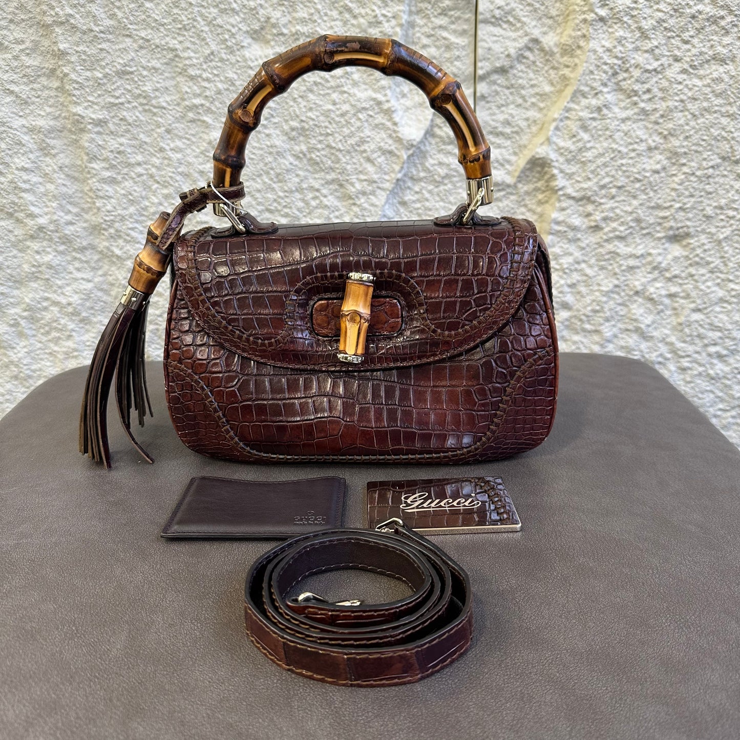 グッチ バンブー トップハンドルバッグ【中古】
