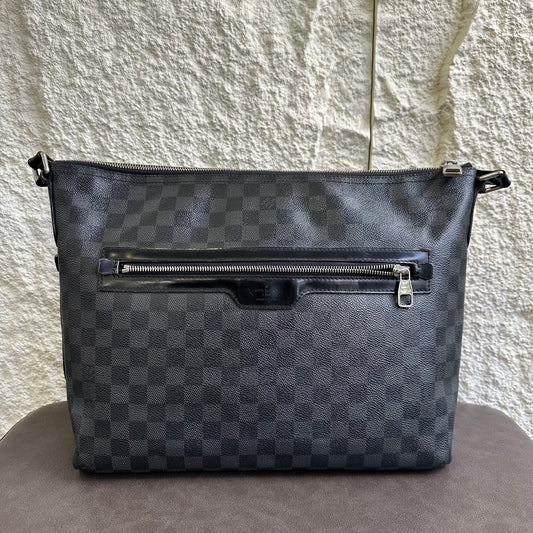 Louis Vuitton Black Damier Canvas Messenger Bag [Pre-Owned]