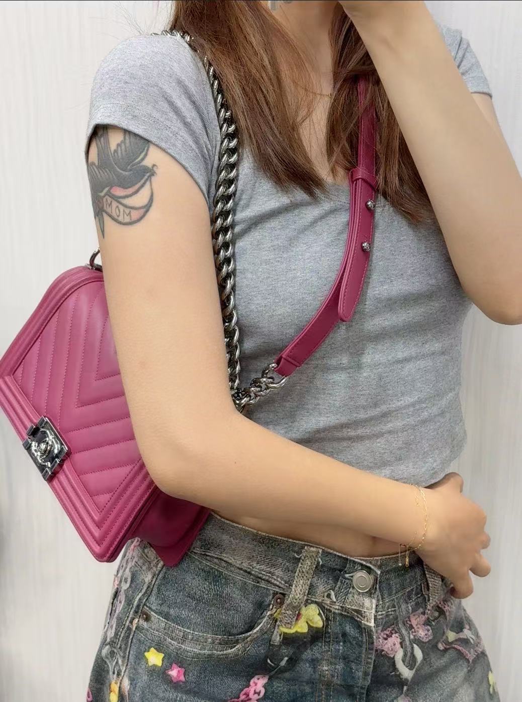 CHANEL LeBoy V-Quilted Bag [Pre-Owned]