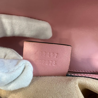 GUCCI 粉色银色 Marmont 25 单肩包 [二手]