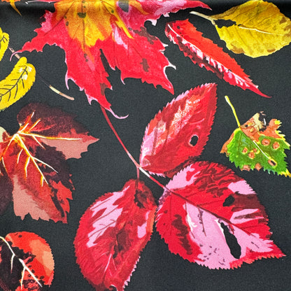 HERMÈS 90 "Whirling Leaves" Silk Scarf [Pre-Owned]