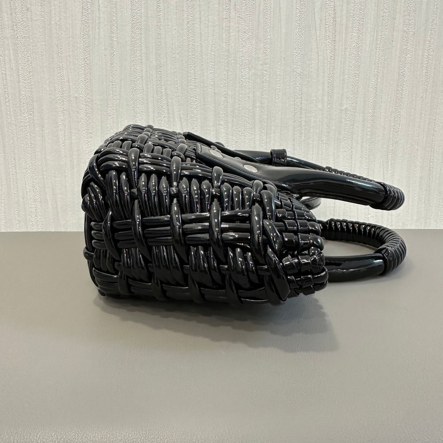 BALENCIAGA Black Woven Tote Bag [Pre-Owned]