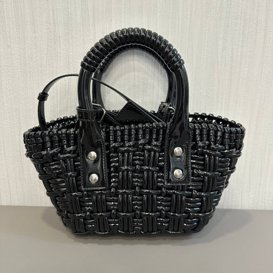 BALENCIAGA Black Woven Tote Bag [Pre-Owned]
