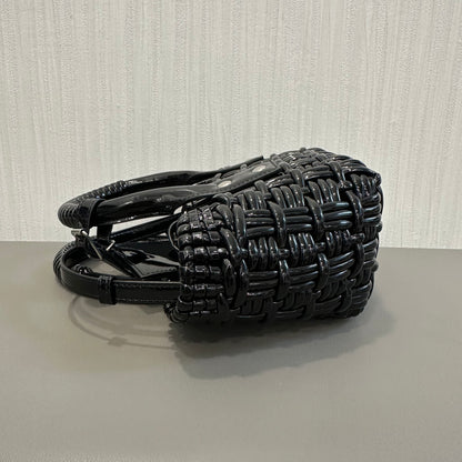BALENCIAGA Black Woven Tote Bag [Pre-Owned]