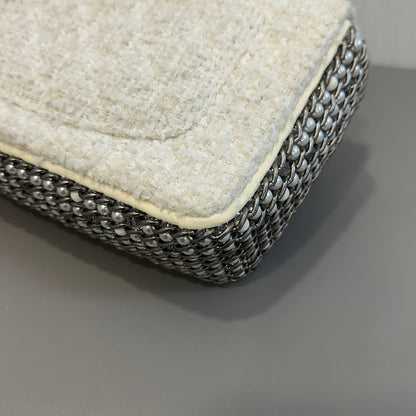CHANEL Limited Edition White Tweed CF Bag [Pre-Owned]