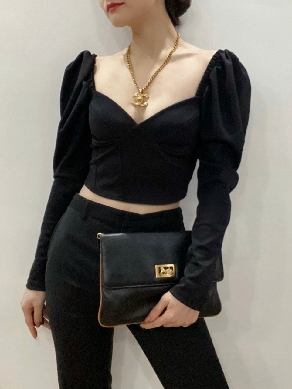 CELINE マカダム クラッチバッグ【中古】