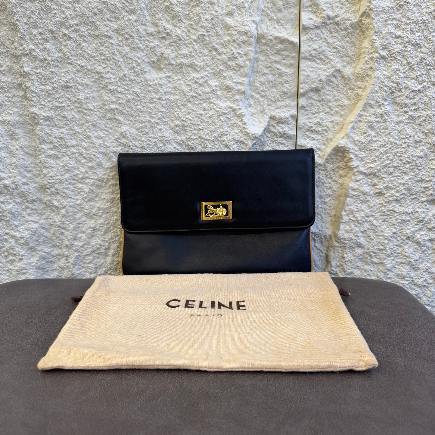 CELINE マカダム クラッチバッグ【中古】