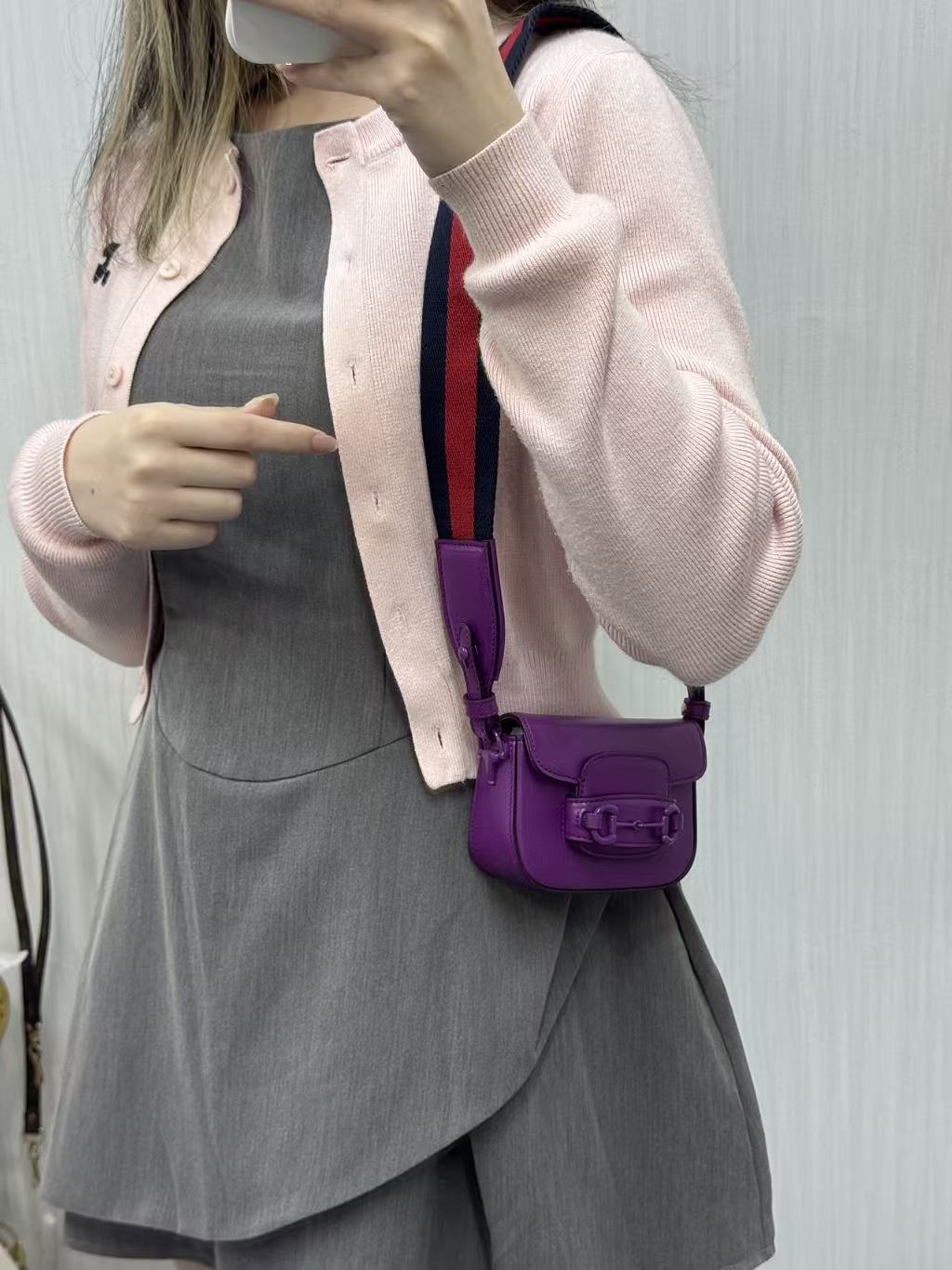 GUCCI Purple Mini Crossbody Bag [Pre-Owned]