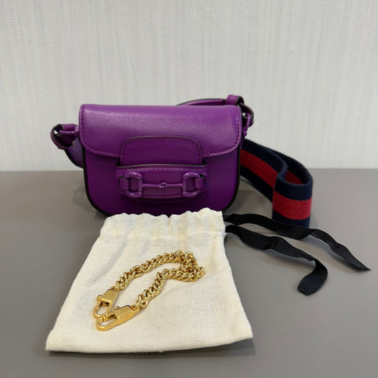 GUCCI Purple Mini Crossbody Bag [Pre-Owned]