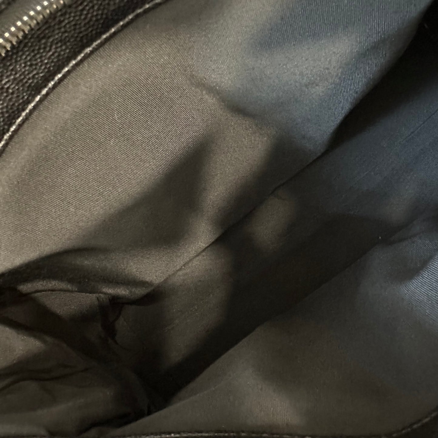 Chanel Black Silver Large Tote Bag [Pre-Owned]