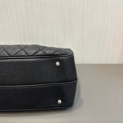 Chanel Black Silver Large Tote Bag [Pre-Owned]