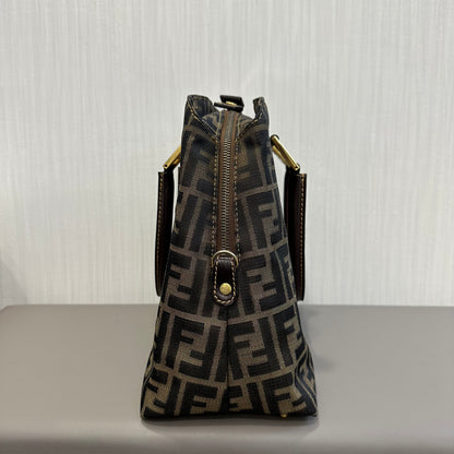 FENDI Zucca Monogram Handbag [Pre-Owned]
