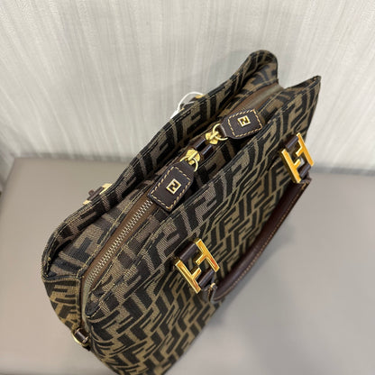 FENDI Zucca Monogram Handbag [Pre-Owned]