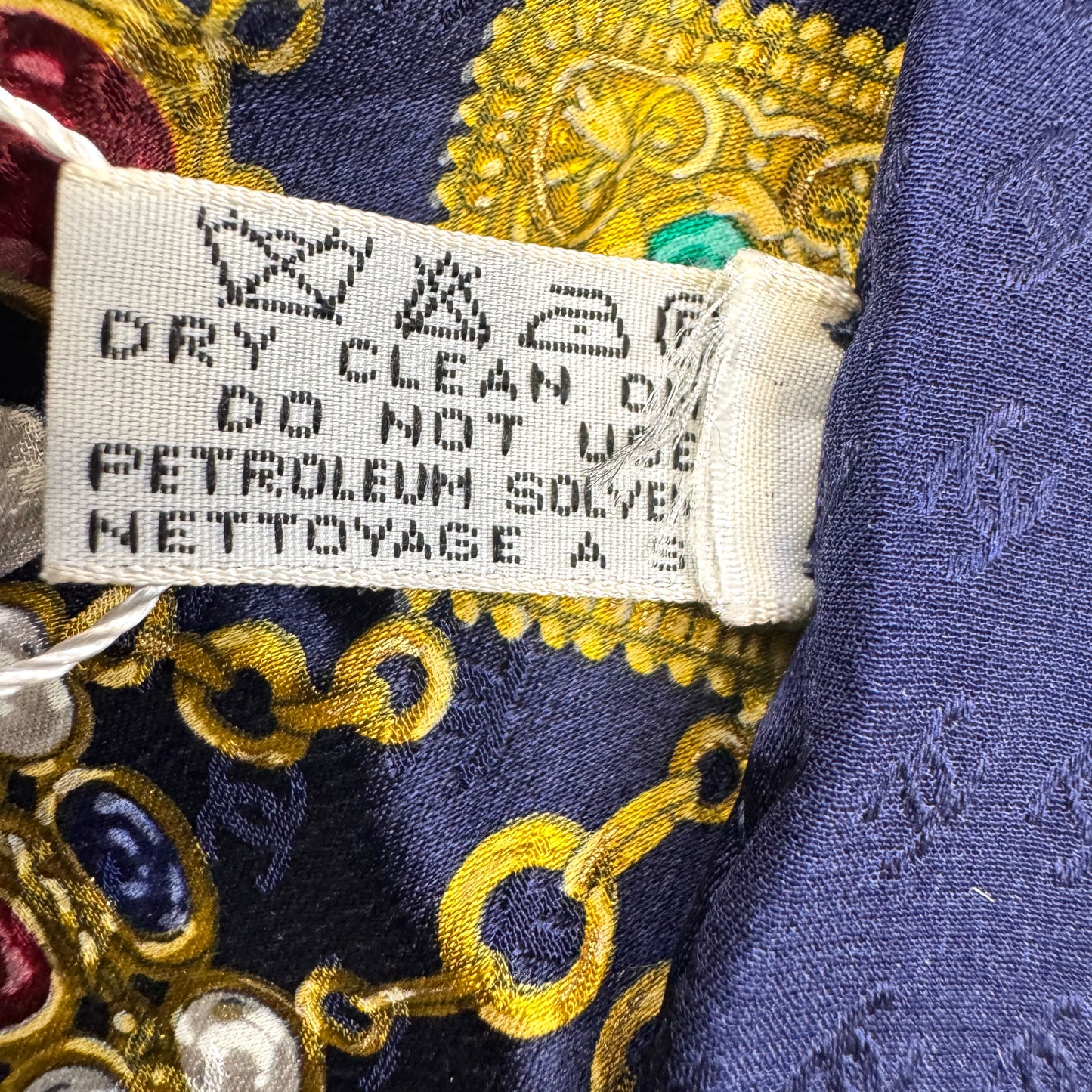 シャネル 90年代 ジェムストーン シルクスカーフ 【中古】