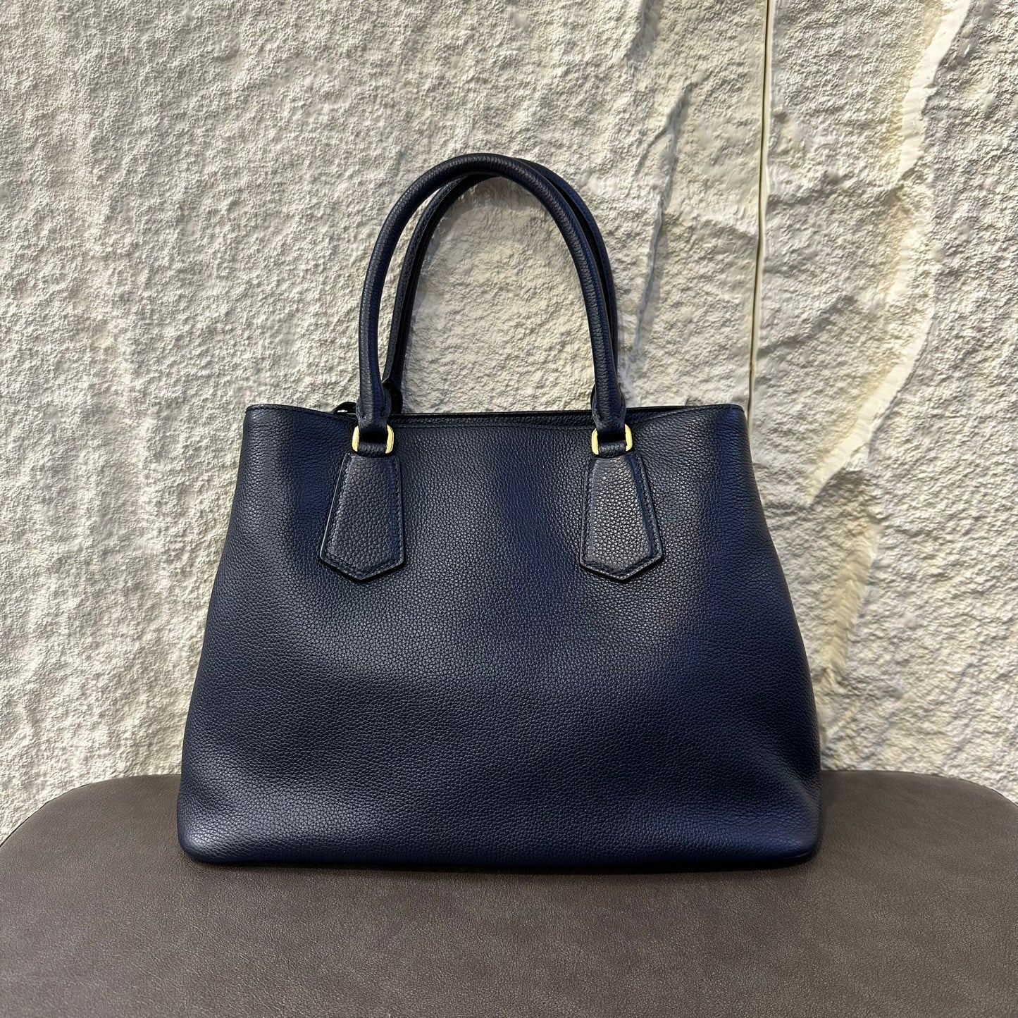 Prada 蓝色皮革手提/肩背包 [二手]