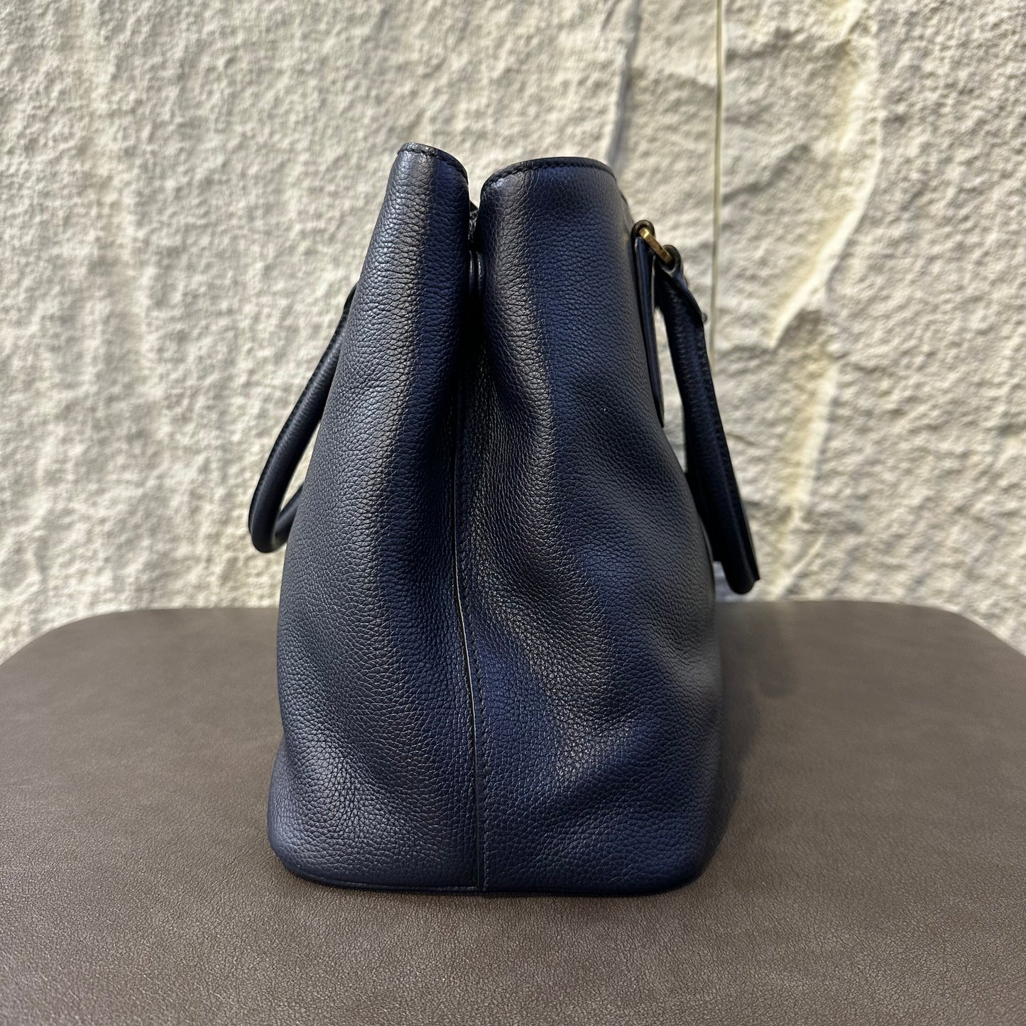 Prada 蓝色皮革手提/肩背包 [二手]