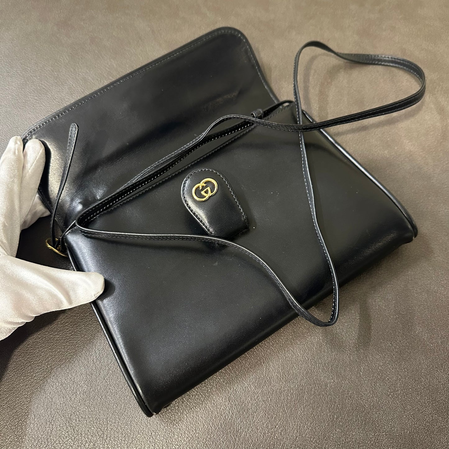 Gucci黑色金色WOC包（二手）