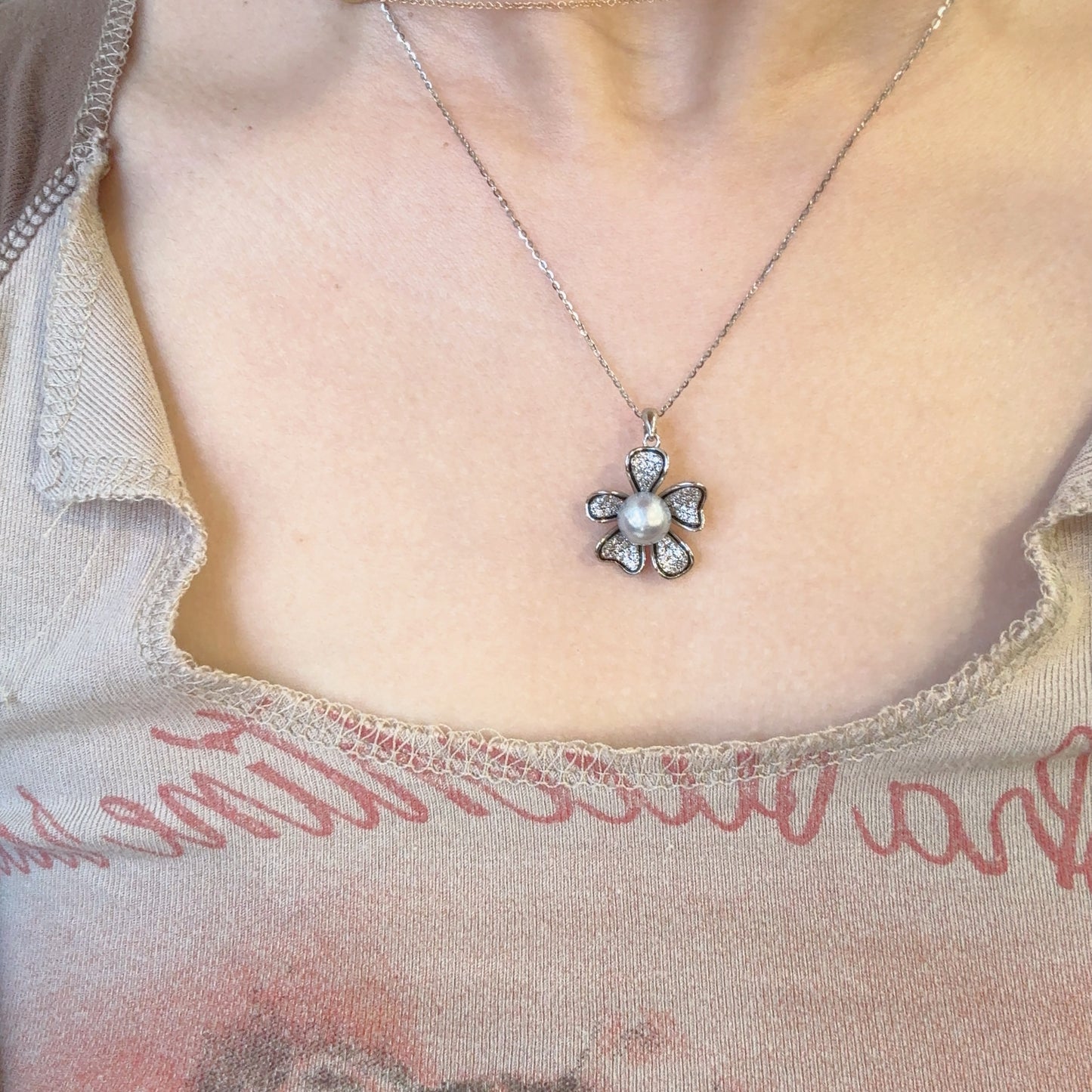 S925 Silver Akoya Pearl Necklace [Pre-Owned]