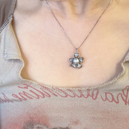 S925 Silver Akoya Pearl Necklace [Pre-Owned]