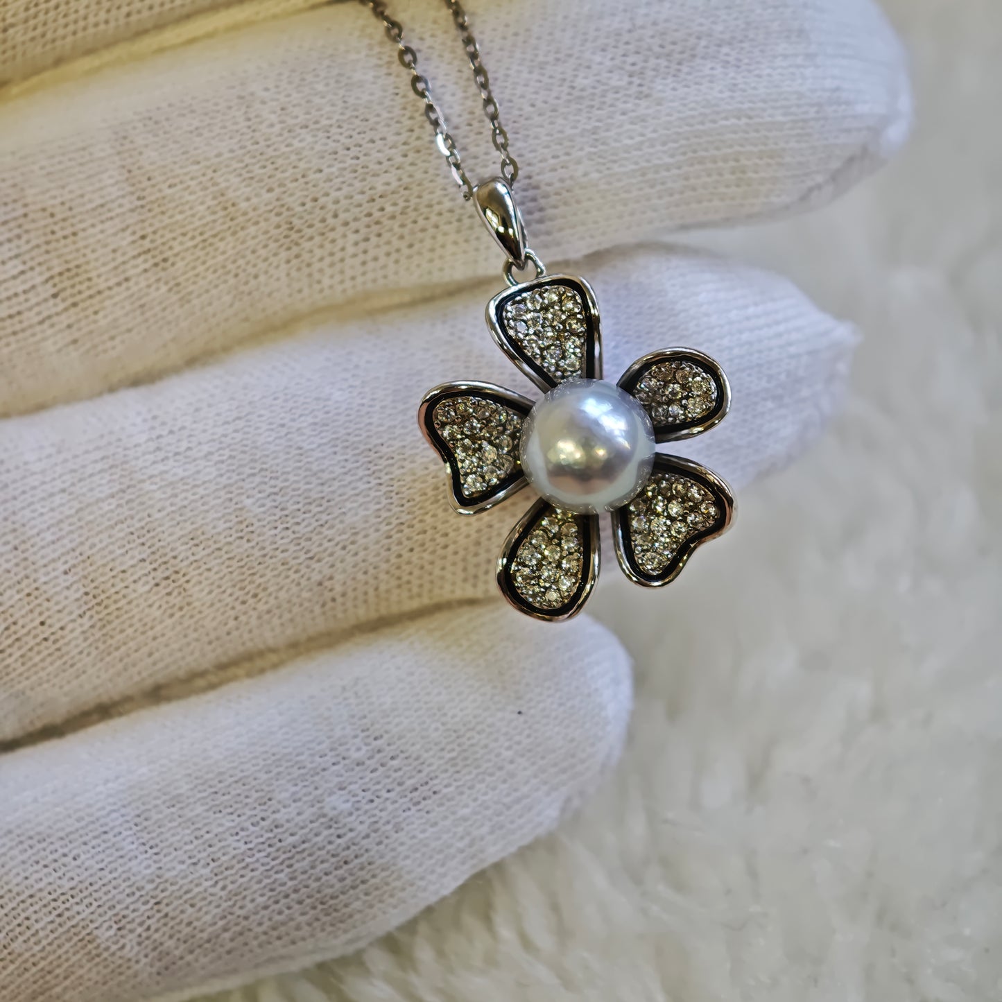 S925 Silver Akoya Pearl Necklace [Pre-Owned]