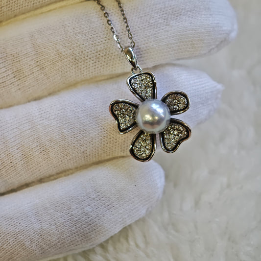 S925 Silver Akoya Pearl Necklace [Pre-Owned]