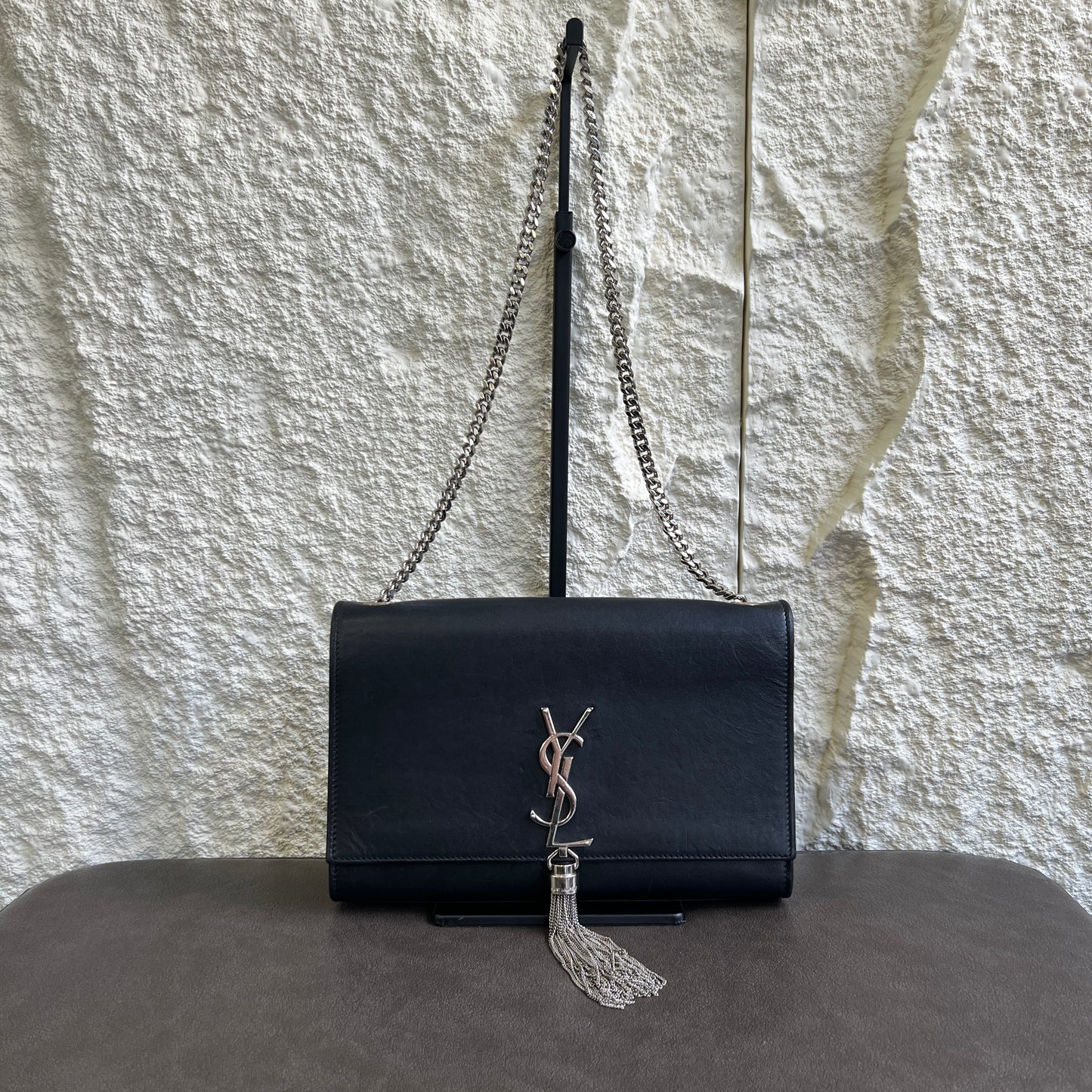 YSL Classic Logo Black Tassel Bag [Pre-Owned]