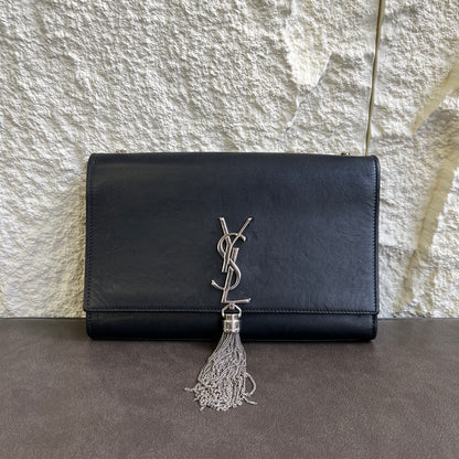 YSL Classic Logo Black Tassel Bag [Pre-Owned]