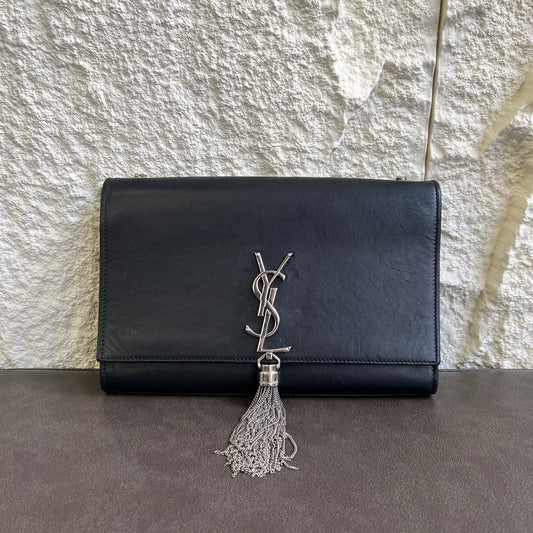YSL Classic Logo Black Tassel Bag [Pre-Owned]