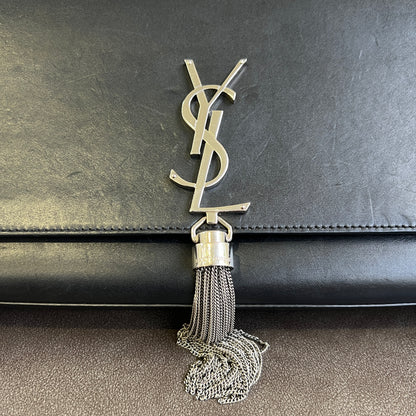 YSL Classic Logo Black Tassel Bag [Pre-Owned]