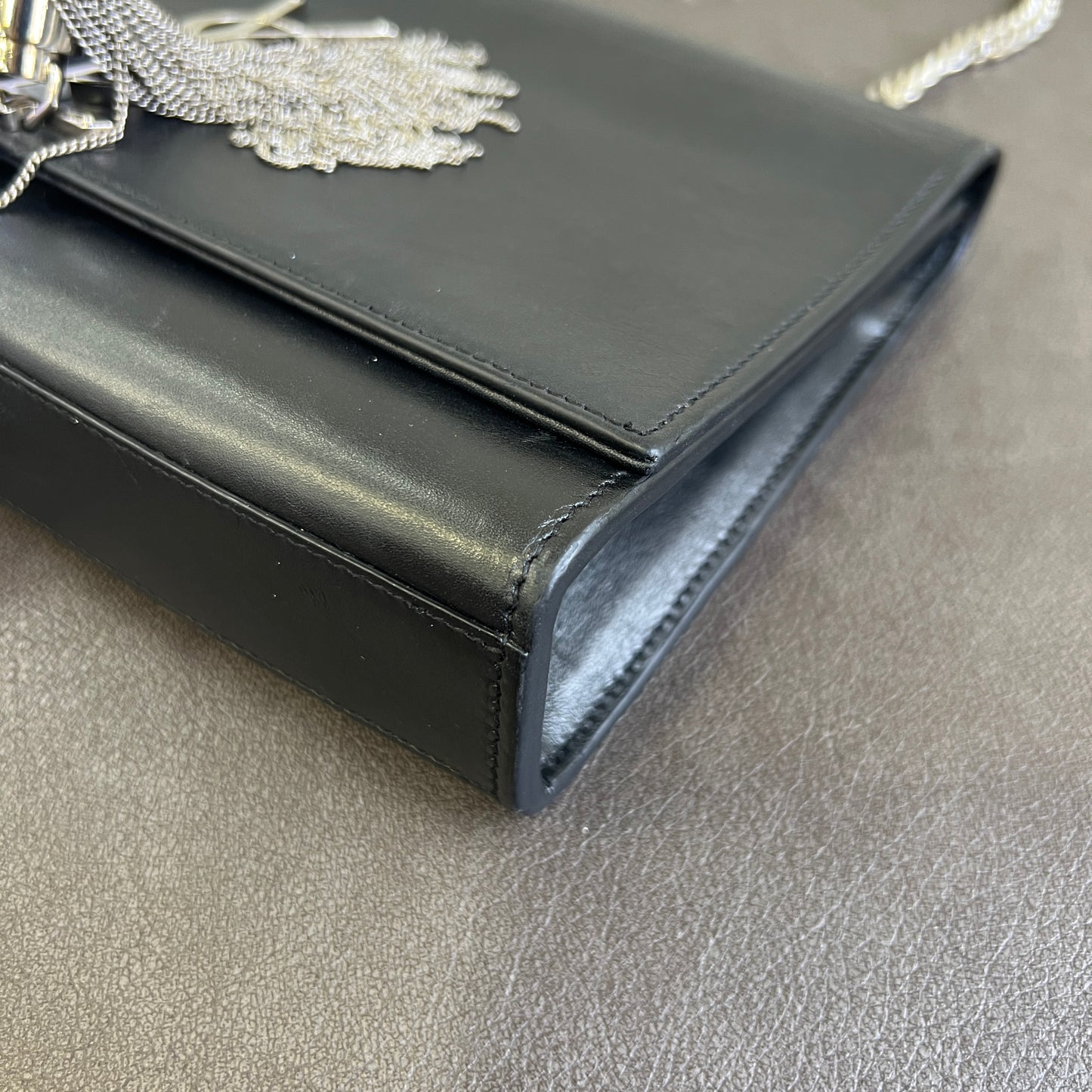 YSL Classic Logo Black Tassel Bag [Pre-Owned]